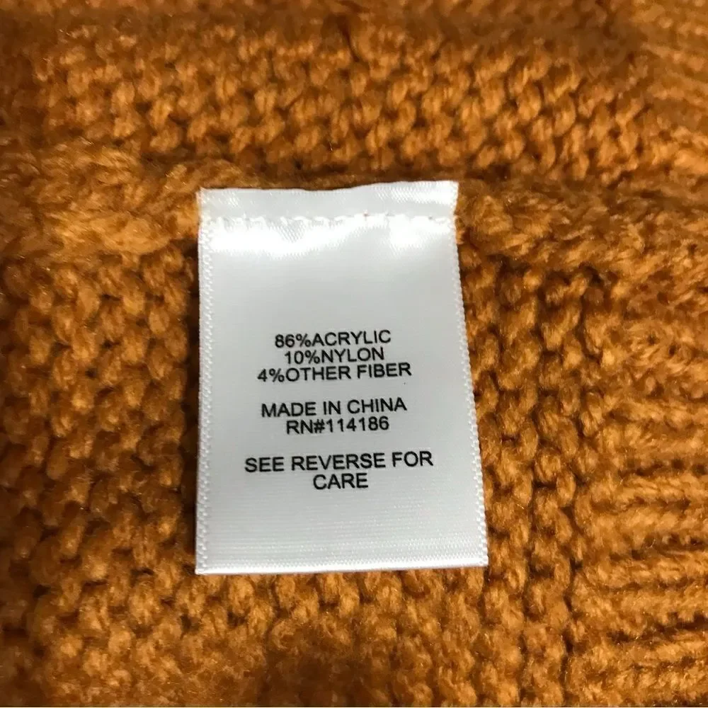 Juicy Couture California Sunrise High-Neck Knit Sweater Size XL